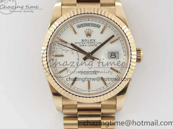 Bracelet 36 RG RG 128239 on President Maker Dial Day-Date White Bp Edition Best 1005